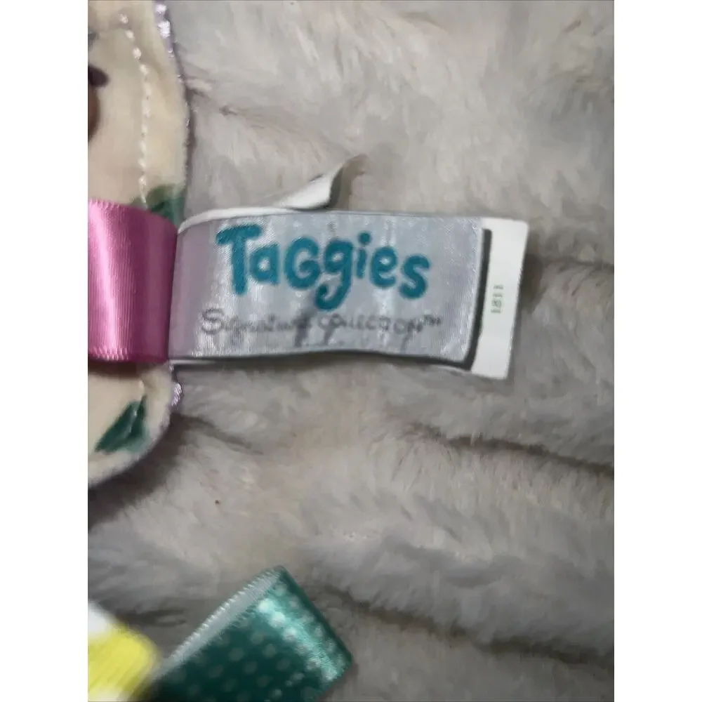 Taggies Deer Flora Fawn Security Blanket Baby Lovey Plush Purple‎ Floral